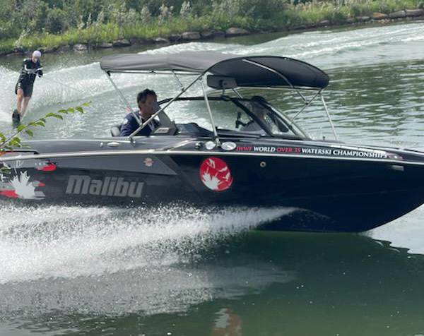 Black Malibu Response TXi competition boat