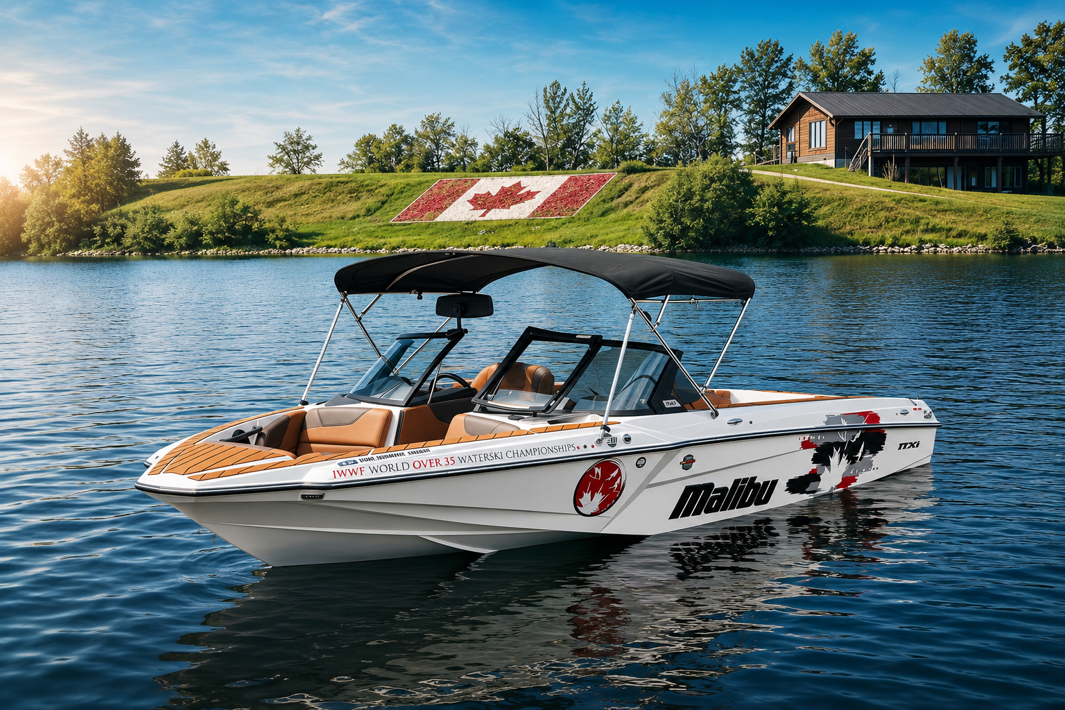 White Malibu Response TXi competition boat